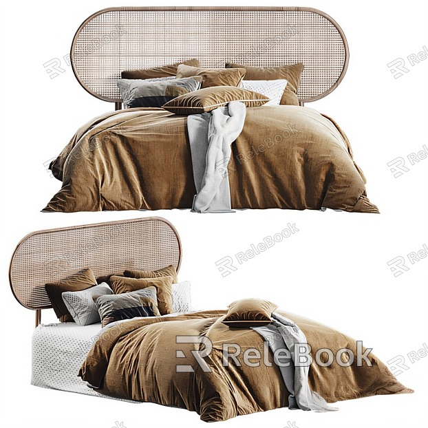 Quiet Double Bed Antique Double Bed Bed Bedding Pillow Pillow model