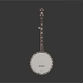 Classic Wooden Banjo With Metal Strings And Resonator For Musical Use