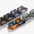 Single Sofa Combination Double Sofa 3d model