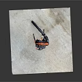 Professional Backpack Leaf Blower Orange And Black With Metal Stand On Concrete Floor