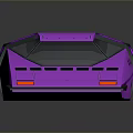 Futuristic Purple Sports Car 3D Model Design With Sleek Body And Neon Accents