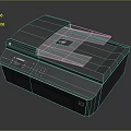 Modern Black Desktop Scanner With Control Panel Buttons And Flatbed Document Scanning Area