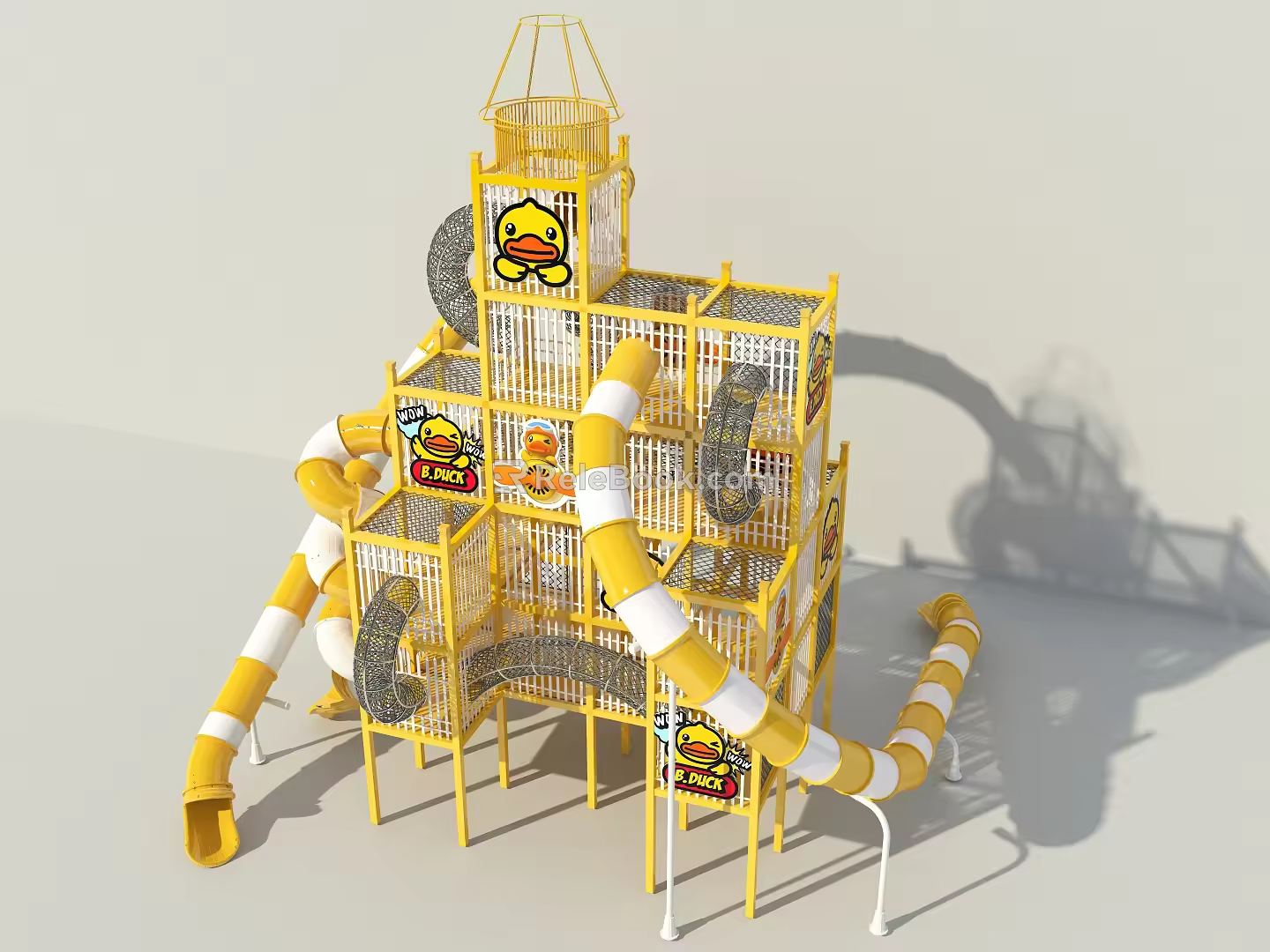 Flying Castle Slide Combination No Power Climbing Combination 3d model