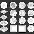 Ornate Ceiling Light Medallions Featuring Various Decorative Designs And Different Shapes For Home Decor