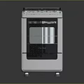 Modern White Kitchen Stove With Electric Cooktop And Oven Design