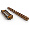 Industrial Metal And Wooden Sliding Rail Equipment With Connecting Components