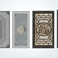 New Chinese-style Floor Tile Collage Paving 3d model