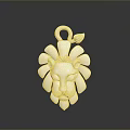 Silver Lion Head Pendant Fashionable Jewelry Accessory With Detailed Design For Clothing