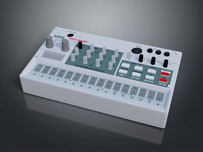 Korg Volca Musical Instrument Synthesizer With Knobs Sliders And Control Buttons 3d model