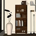 Modern Bookcase Middle Ancient Bookcase Bookshelf Middle Ancient Bookshelf 3d model