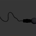 Practical Metal Hook Device With Curved Rod Black Connector And Purple Ball