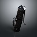 Stylish Black Golf Bag As Daily Living Essential With White Accents And EFIR Design