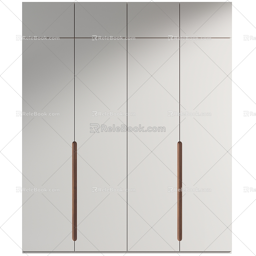 Modern wardrobe furniture combination 3d model