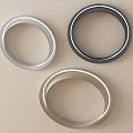 Modern Circular Ceiling Lights in Silver Black and Gold Colors with Sleek Ring Design