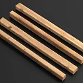 Stone Wood Wooden Sticks Featuring Light Wood Color Natural Texture Arranged on Dark Background