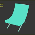 Modern Black Tufted Lounge Chair With Angled Back And White Metal Legs