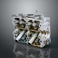 modern engine star engine aircraft engine 3d model