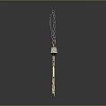 Vintage Metallic Wing Shaped Necklace With Lion Head Gear And Key Details