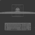 Modern Computer Monitor And Keyboard Desktop Setup With Sleek High Definition Design