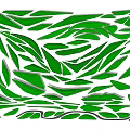 Artistic Garden Ornament Design Featuring Green Leaf Patterns And Natural Elements