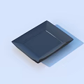 Modern Dark Blue Square Plate Tableware Set with Simple Design for Dining Table Use 3d model