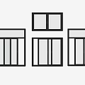 modern sliding window 3d model