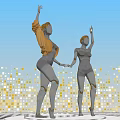 Modern Robot Atomic Heart Twin Dancing Mechanical Ji Female Robot Su-style Aesthetic Robot 3d model