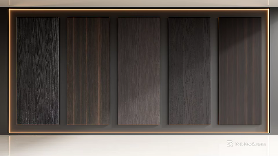 Modern Wooden Wall Panels With Various Textures And Color Options 3d model 