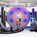 Movie Themed Photo Spot Featuring Large Film Reel Clapperboard Number 26 And Fantasy Decor