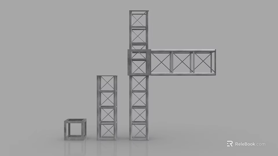 Public Facility Industrial Metal Frame Scaffolding Support Structures in Different Sizes 3d model 