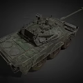 Armored vehicle reconnaissance vehicle AMX 10RC wheeled reconnaissance vehicle infantry fighting vehicle low face number low model simple model game film and television level super realistic 3d model