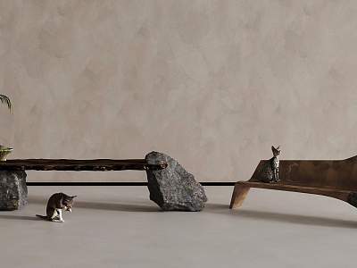 Quiet Stone Bench model