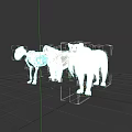 Realistic Lion Skeleton And 3D Models With White And Brown Textures In Digital Rendering