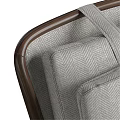 Stylish Modern Leisure Chair With Wooden Frame Upholstered Seat And Armrests