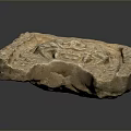 Ancient Architectural Stone Component With Intricate Carving And Decorative Patterns