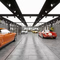 4S Dealership Showroom With Various Colored Cars Spacious Interior And Bright Lighting