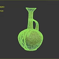 Traditional Handcrafted Ceramic Sculpture Vase With Intricate Carvings Rounded Body Slender Neck And Handle