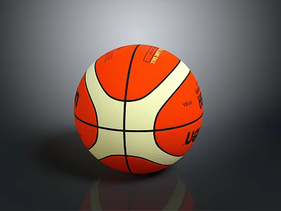 Orange And White Wilson Basketball With Classic Design For Daily Sports Activities 3d model