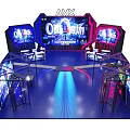 AMX eSports Stage Setup With Large Screens Vibrant Lighting And Modern Interactive Displays