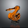 Orange KUKA Industrial Robot Arm As Key Automation Equipment In Manufacturing Industry