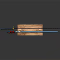 Traditional Samurai Katana with Dragon Pattern Scabbard on Wooden Display Stand
