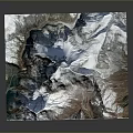 Beautiful Natural Mountain Landscape With Snowy Peaks And Rugged Terrain Features