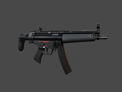 submachine gun weapon rifle submachine gun war military world war ii magazine toy gun 3d model