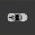 Silver Convertible Sports Car With Sleek Design And Green Seats On Reflective Surface