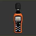 GainExpress Orange Black Noise Meter CE Certified With Digital Display And Buttons 3d model