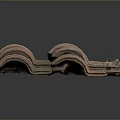 Traditional Wavy Red Ceramic Clay Roof Tiles for Household Roof Covering and Decoration