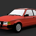 Red Classic Two Door Coupe Car With Front Design And Alloy Wheels