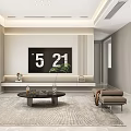 Modern Living Dining Room Interior Design With Sofa TV Coffee Table And Dining Chairs