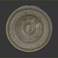 Ornate Circular Decorative Plate With Intricate Carvings And Central Motif