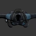 Tactical Fitted Bodysuit Blue And Black Functional Design With Pockets Straps And Fitted Silhouette